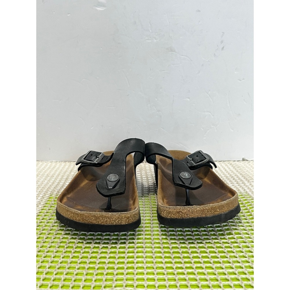 Birkenstock Gizeh Birko-Flor Thong Sandals Womens 36 L5 Black foot stained - Picture 2 of 10